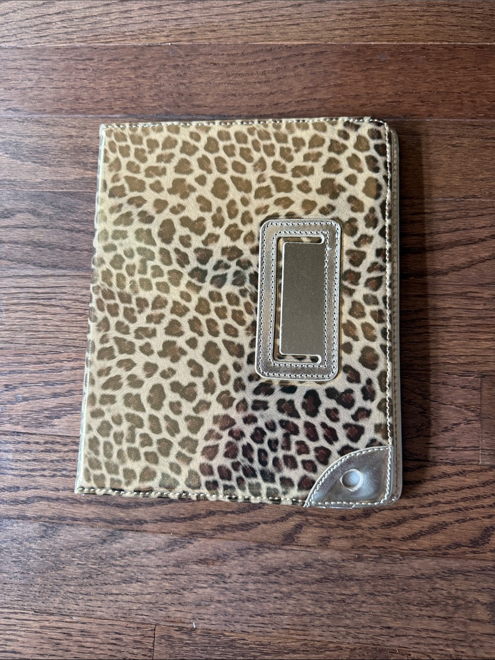 Mud Pie Leopard Print Tablet Cover in Gold and Brown